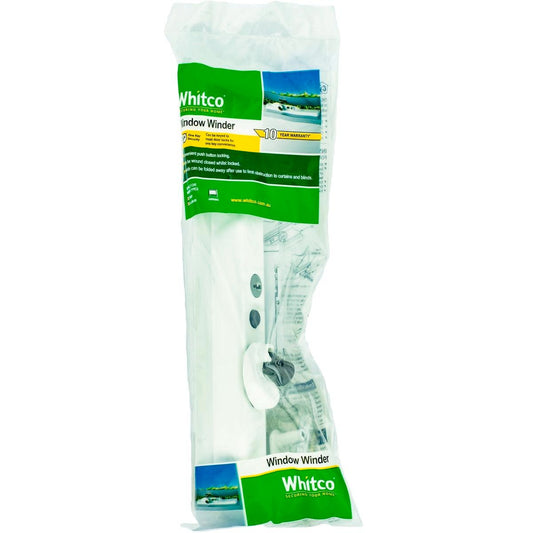 Whitco Lockable Window Winder - White - For Aluminium & Timber Windows - Auzzistore