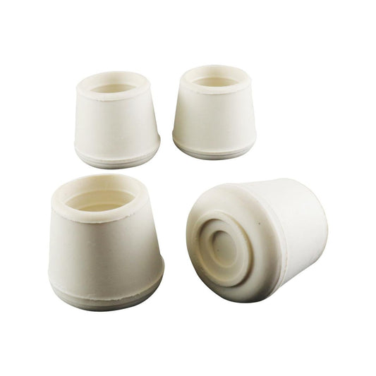 Surface Gard Rubber Chair Tips 22mm White 4 Pack - Floor Protection - Auzzistore