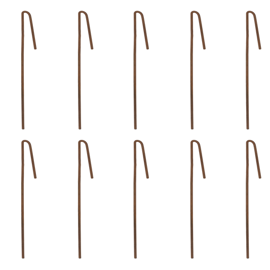 Tuscan Path Rust Metal Garden Edging Pegs 280mm 10pk - Durable & Weather-Resistant – view 2 - Auzzistore