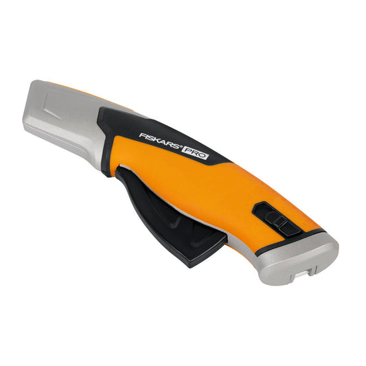 Fiskars Safety Utility Knife - Ergonomic Grip - Automatic Blade Retraction - 55mm x 178mm x 28mm – view 2 - Auzzistore