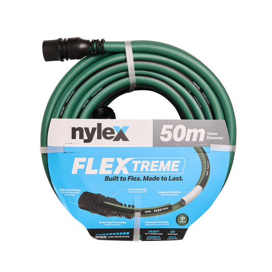Nylex Flextreme Garden Hose 50m - 12mm - Flexible - Durable - UV Resistant - Auzzistore