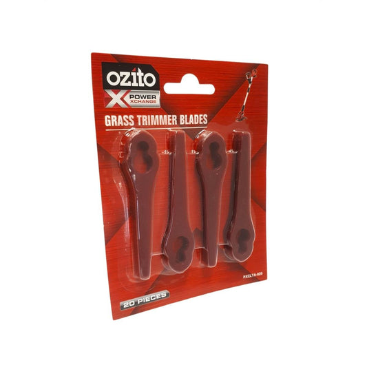 Ozito Grass Trimmer Blades 20 Pack Plastic Easy Change Red - Auzzistore