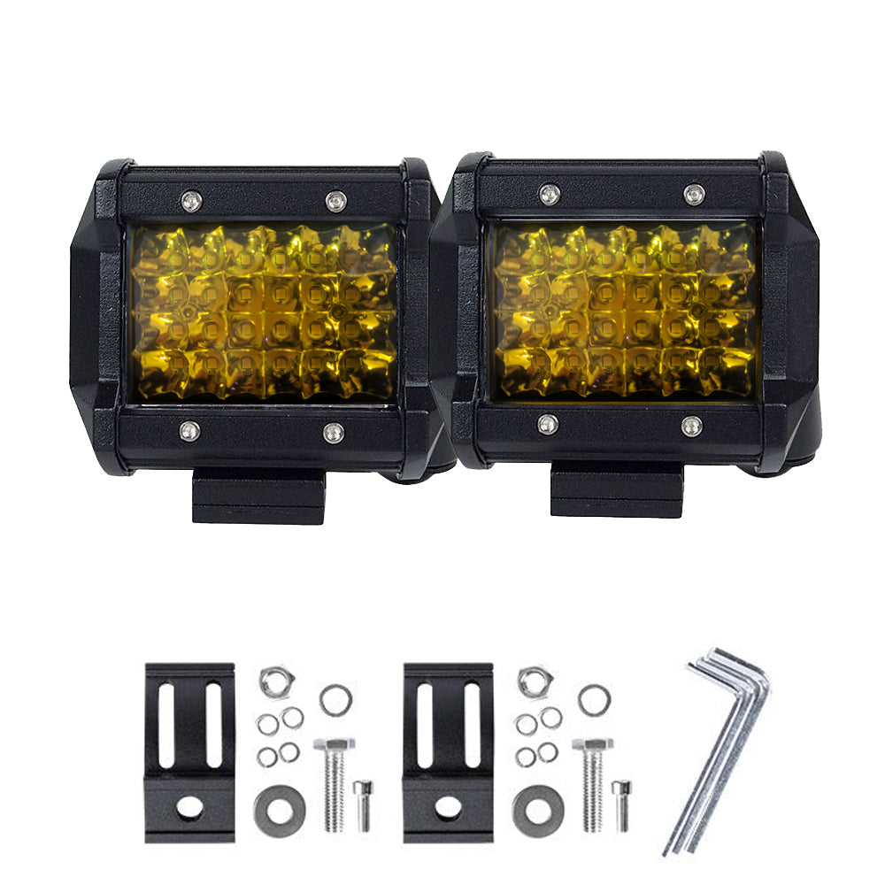 2x 4 inch Spot LED Work Light Bar Philips Quad Row 4WD Fog Amber Reverse Driving | Auzzi Store