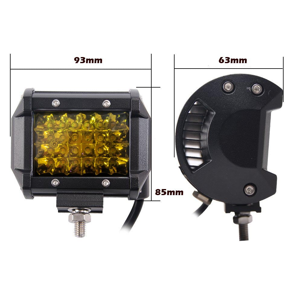 2x 4 inch Spot LED Work Light Bar Philips Quad Row 4WD Fog Amber Reverse Driving | Auzzi Store