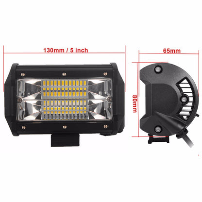 2x 5inch Flood LED Light Bar Offroad Boat Work Driving Fog Lamp Truck Scene 4x4 | Auzzi Store