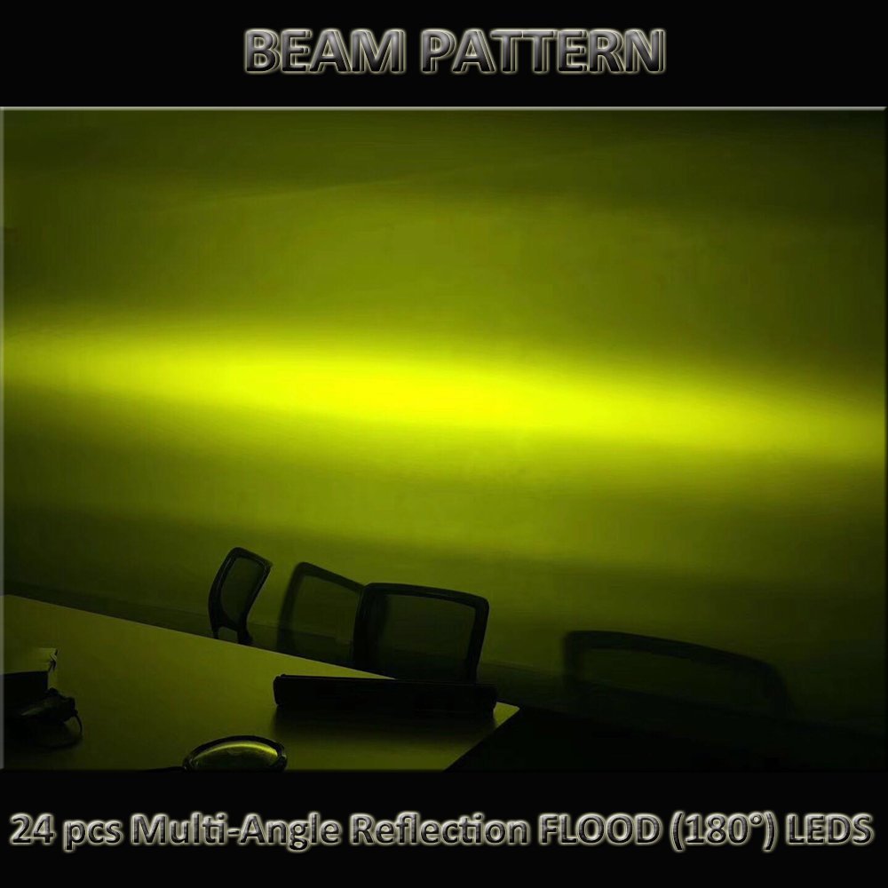 2x 5inch Flood LED Light Bar Offroad Boat Work Driving Fog Lamp Truck Yellow | Auzzi Store