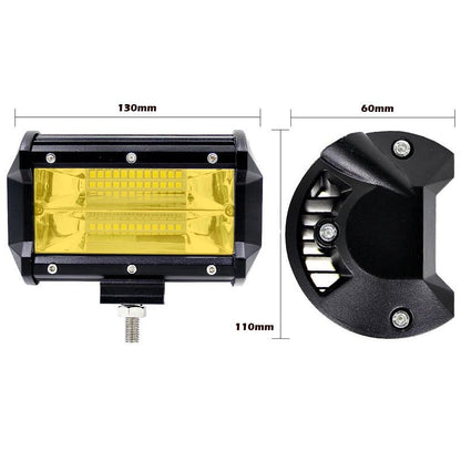 2x 5inch Flood LED Light Bar Offroad Boat Work Driving Fog Lamp Truck Yellow | Auzzi Store