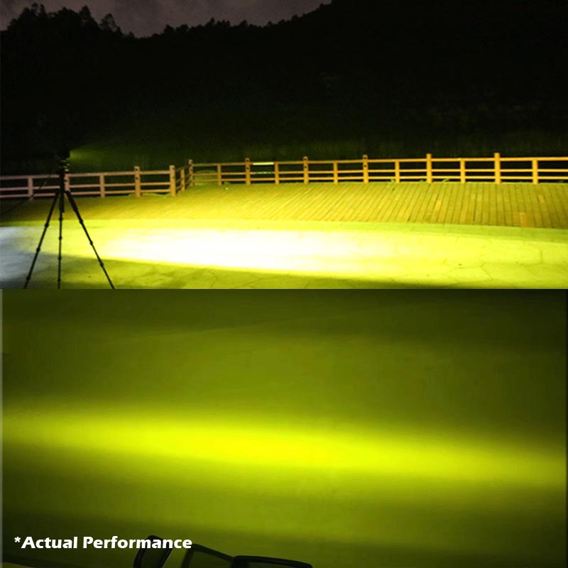 2x 5inch Flood LED Light Bar Offroad Boat Work Driving Fog Lamp Truck Yellow | Auzzi Store