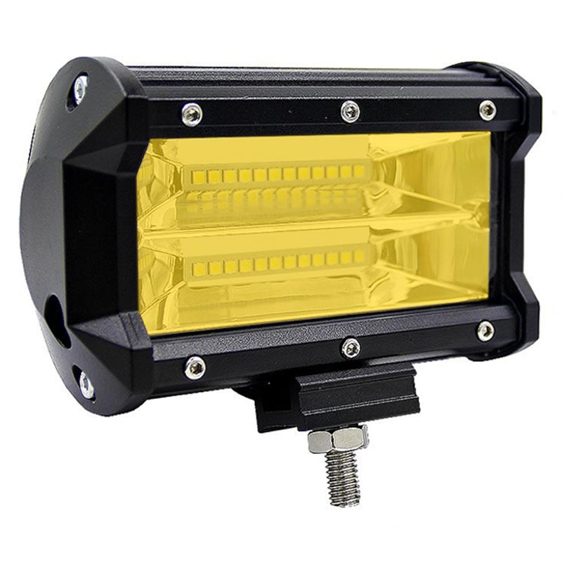 2x 5inch Flood LED Light Bar Offroad Boat Work Driving Fog Lamp Truck Yellow | Auzzi Store