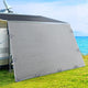 3.7M Caravan Privacy Screens 1.95m Roll Out Awning End Wall Side Sun Shade | Auzzi Store