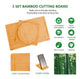 3 Pieces Bamboo Cutting Board with Juice Groove and Mobile Holder included for Home Kitchen | Auzzi Store