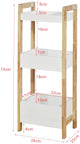 3-Tier White Storage Bathroom Shelf | Auzzi Store