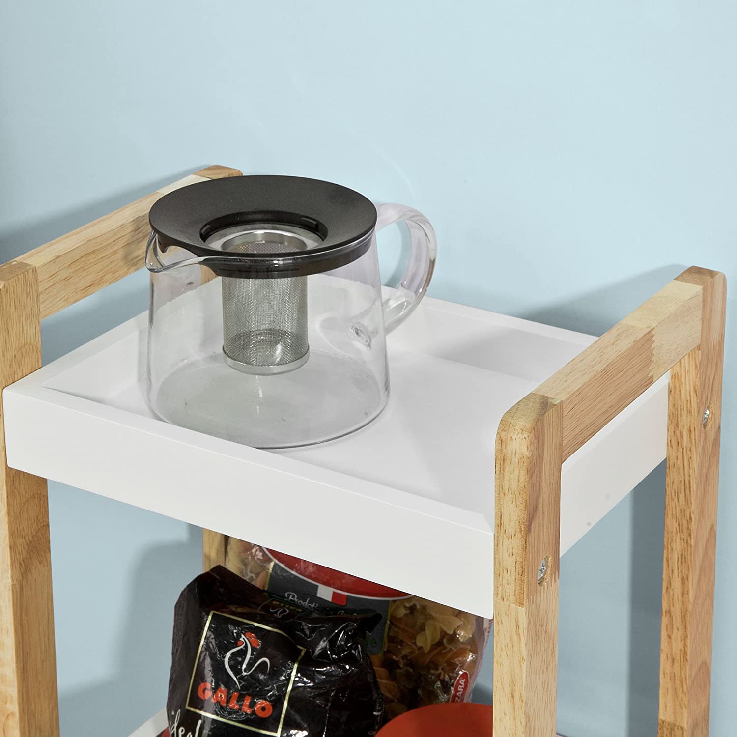 3-Tier White Storage Bathroom Shelf | Auzzi Store