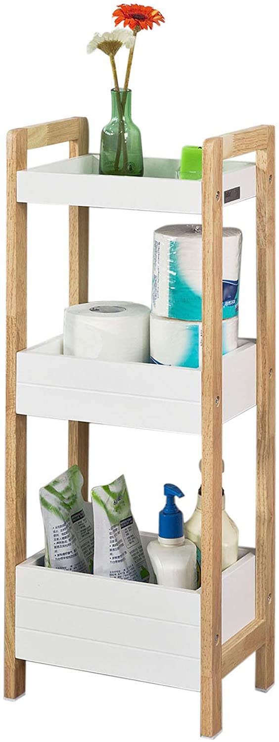 3-Tier White Storage Bathroom Shelf | Auzzi Store