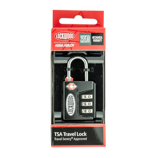 Lockwood TSA Luggage Lock - 3 Wheel - Solid Brass - Secure Travel - Auzzistore