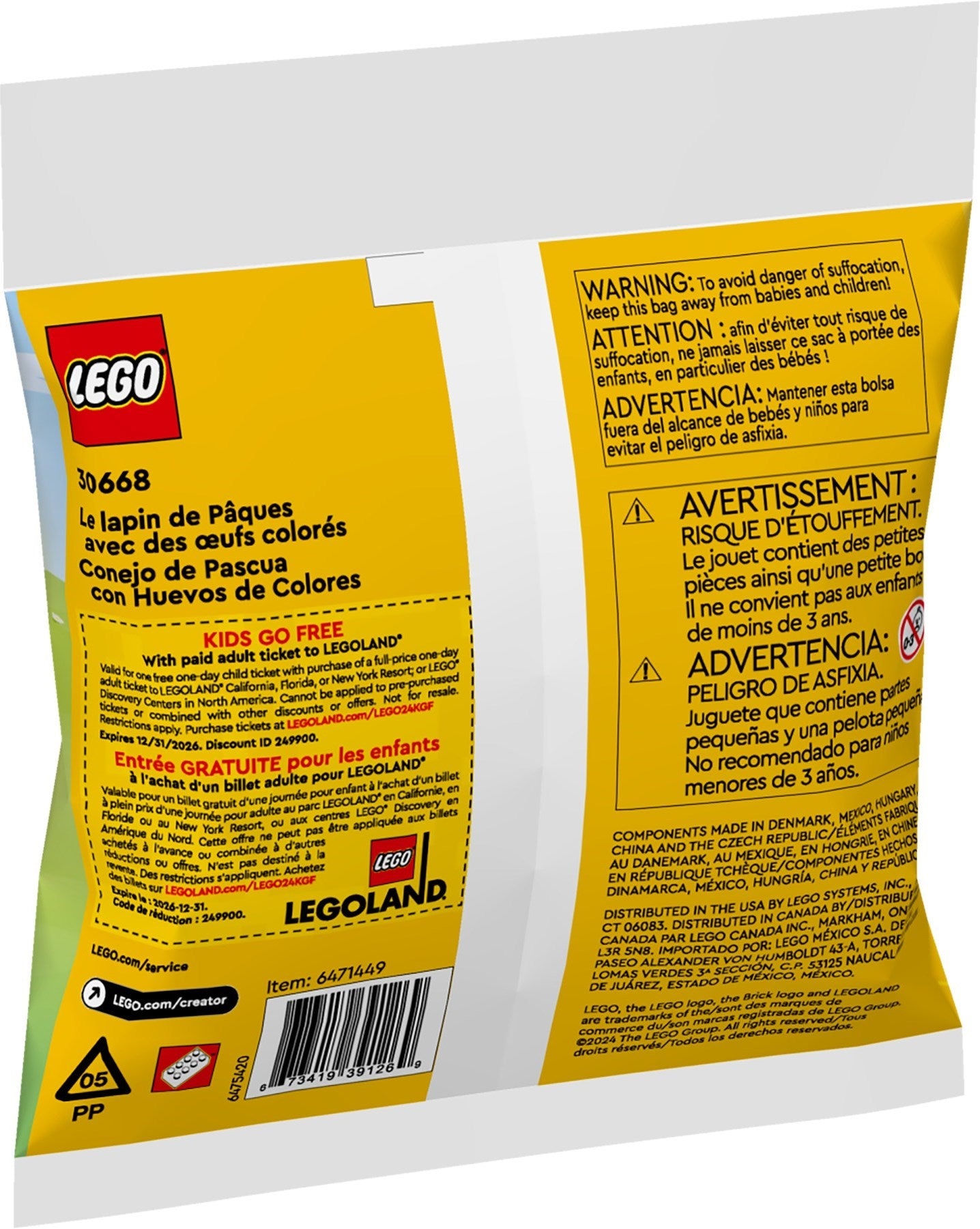 LEGO Creator 30667 Easter Bunny with Colourful Eggs Polybag