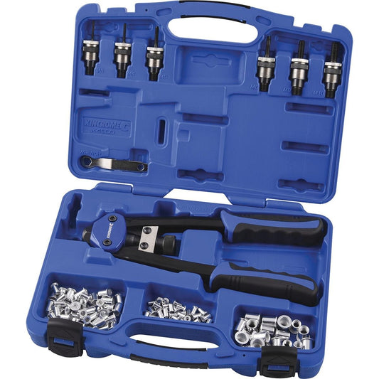 Kincrome 68 Piece Nut Riveter Kit - Heavy Duty Aluminium & Steel - Comfortable Grip - Auzzistore