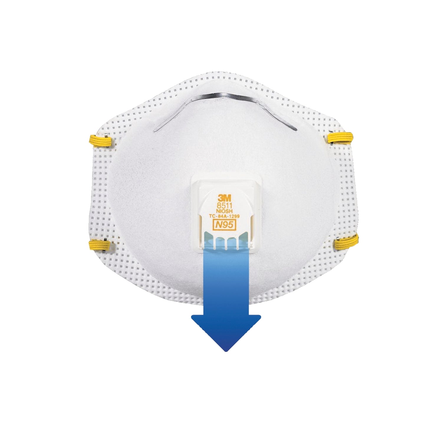 3M P2 Particulate Sanding and Fibreglass Valved Respirators - 5 Pack