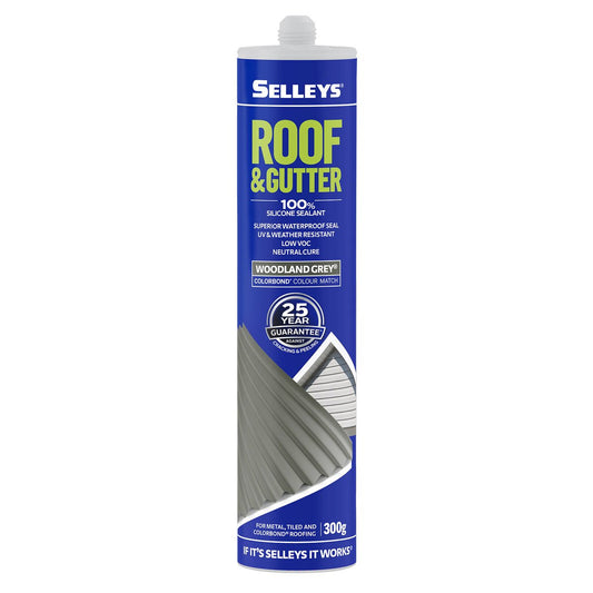 Selleys Roof and Gutter Silicone Sealant 300g - Woodland Grey - Waterproof - Auzzistore