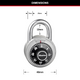 Master Lock 48mm Combination Padlock - Stainless Steel - Cut Resistant