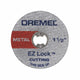 Dremel Ez Lock Metal Cut Off Wheels 38mm 5 Pack - Silver
