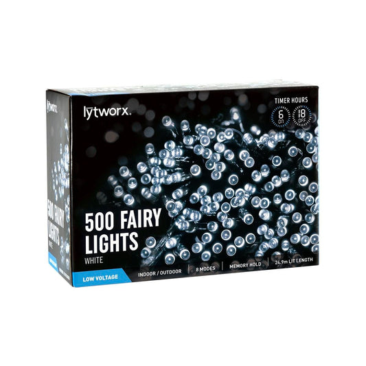 Lytworx 500 White LED Party Lights - 39.9m Plastic - Indoor Outdoor Use - Auzzistore