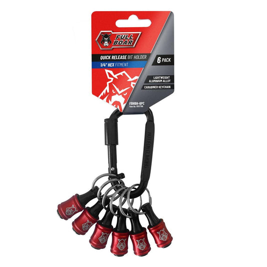 Full Boar 6 Piece Quick Release Bit Holder - 40mm x 210mm x 80mm - Aluminium Alloy - Auzzistore