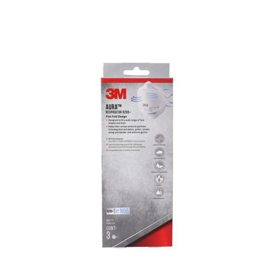 3M Aura Particulate Respirator - 3 Pack – view 4 - Auzzistore