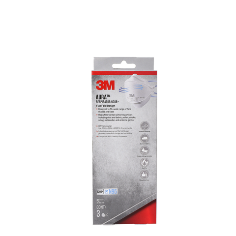 3M Aura Particulate Respirator - 3 Pack – view 4 - Auzzistore