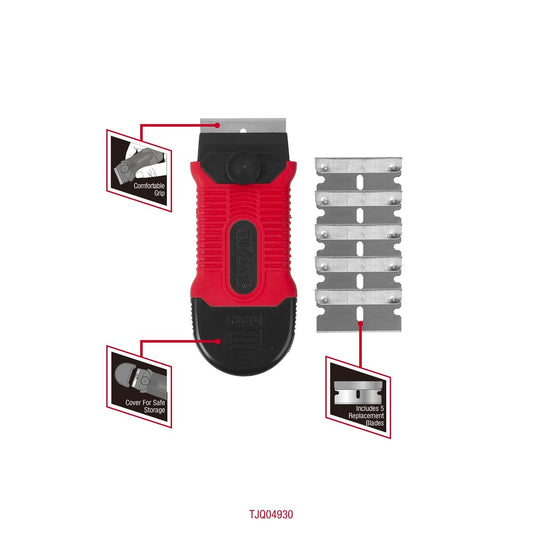 Trojan Safety Scraper - 5 Blades - Rubber Grip - General Purpose – view 2 - Auzzistore