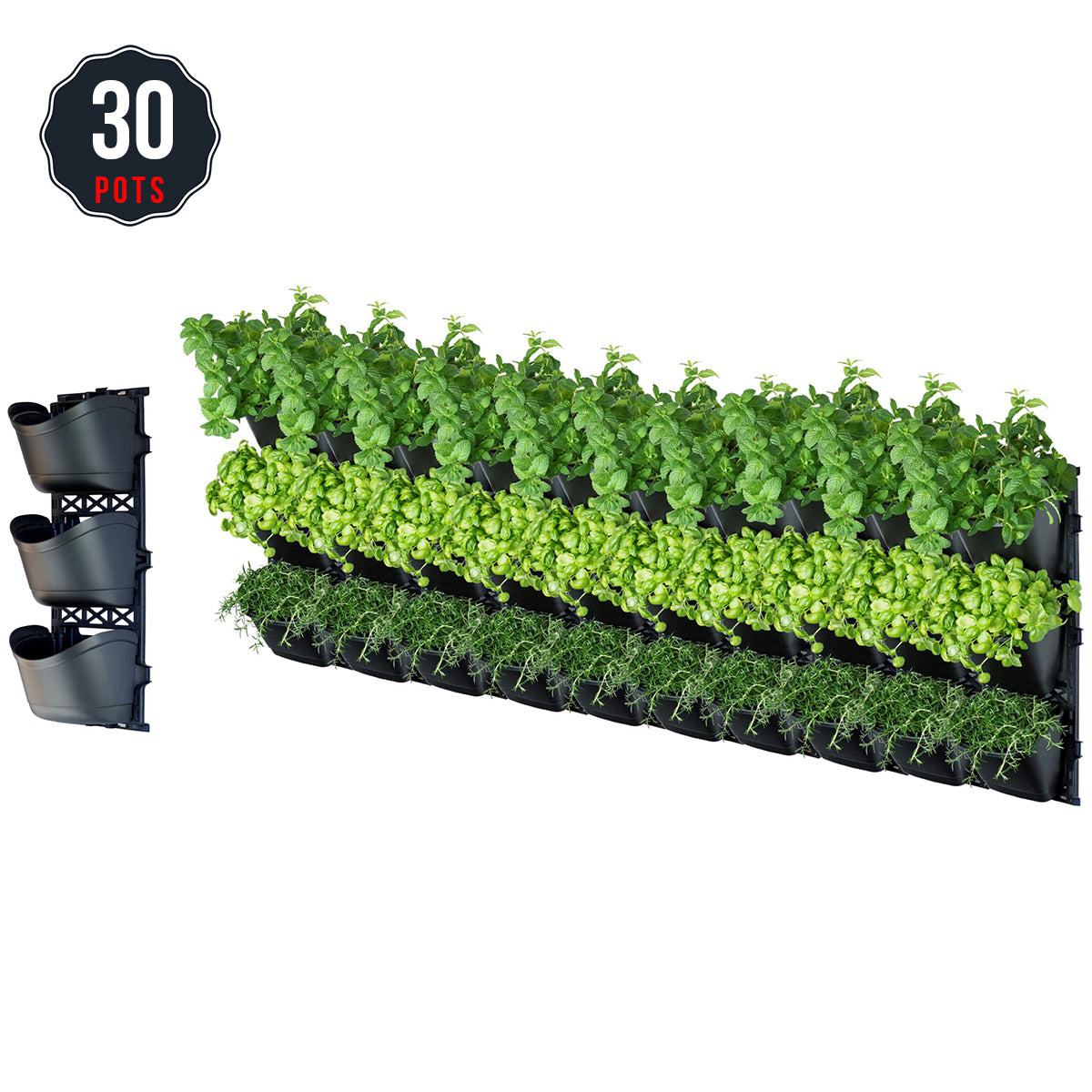 Maze TRI Large Vertical Garden With 10 Frames And 30 Pots