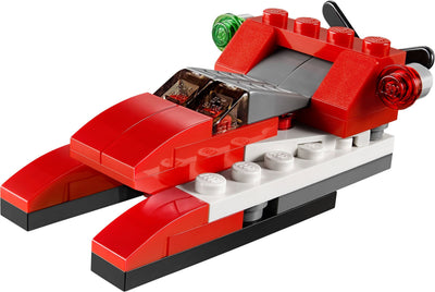 LEGO 31013 Red Thunder Helicopter 3-in-1 Rescue Biplane Boat Set