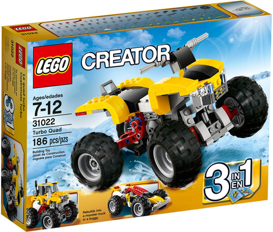 LEGO 31022 Turbo Quad 3-in-1 ATV, Monster Truck, Buggy Set - Auzzistore