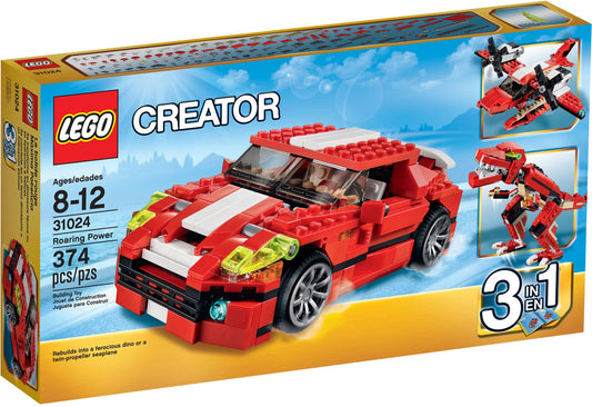 LEGO 31024 Roaring Power 3-in-1 Sports Car, Dino, Seaplane - Auzzistore