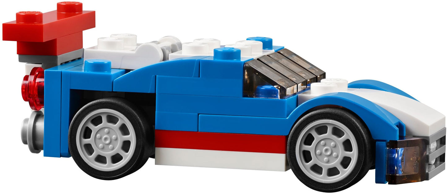 LEGO 31027 Blue Racer 3-in-1 Sports Car, Snowplow, Buggy