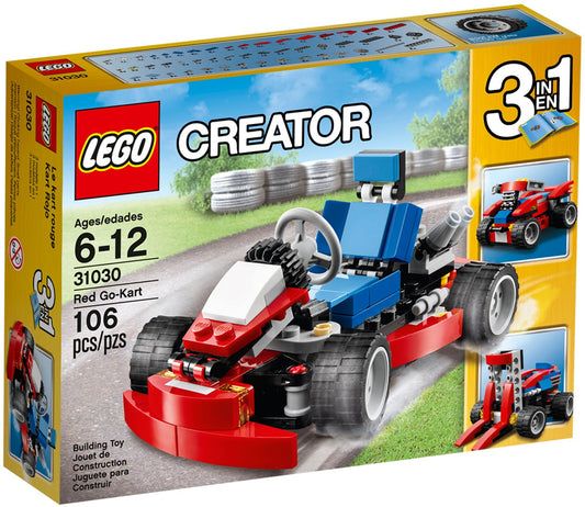 LEGO 31030 3-in-1 Red Go-Kart, Quad Bike & Forklift - Auzzistore