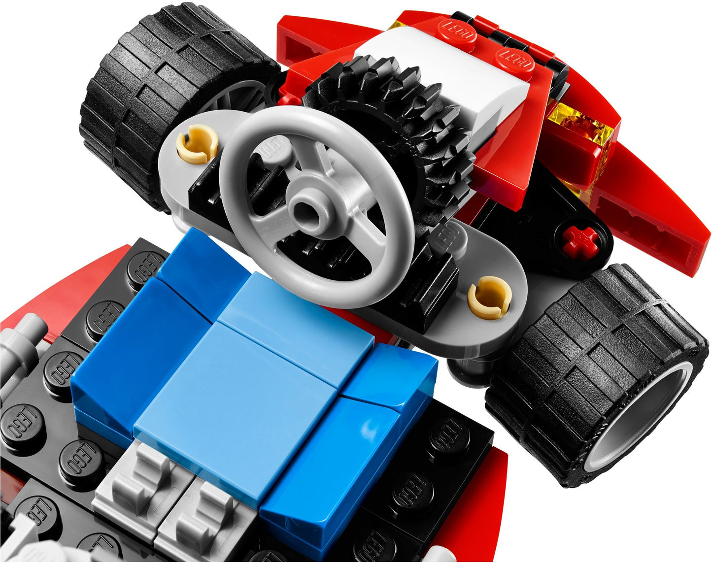 LEGO 31030 3-in-1 Red Go-Kart, Quad Bike & Forklift