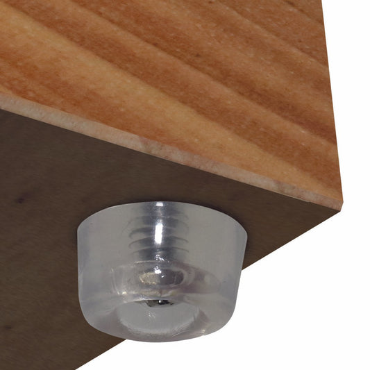 Surface Gard Screw In Bumpers - 22mm - Vinyl - Transparent - 4 Pack – view 2