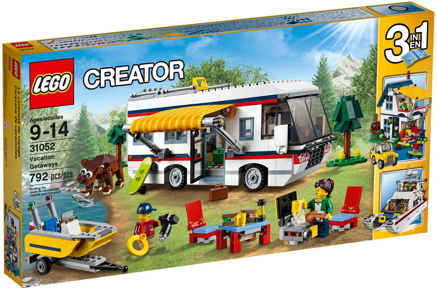 LEGO 31052 Vacation Getaways Camper 3-in-1 Building Set