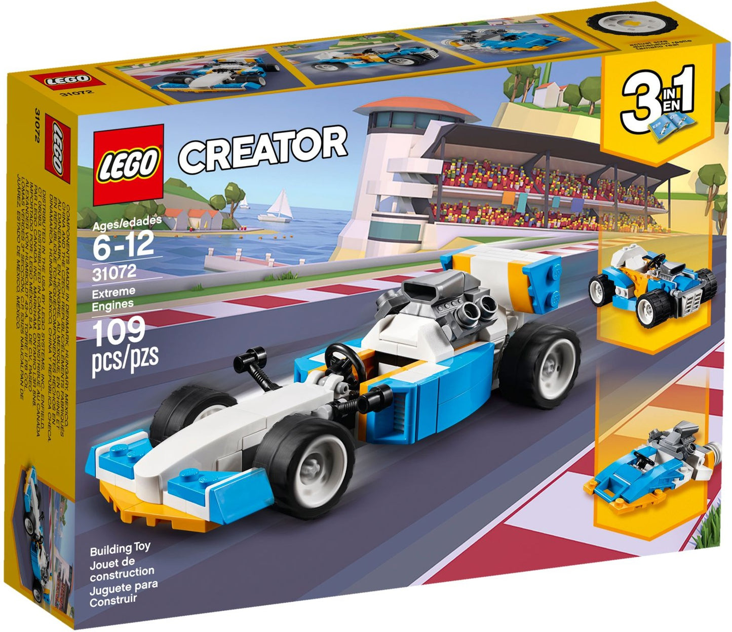 LEGO 31072 Extreme Engines: Race Car, Hot Rod & Speedboat 3-in-1