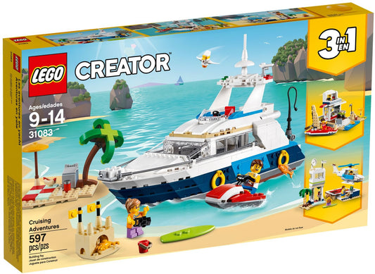 LEGO 31083 Cruising Adventures Yacht, Beach House & Helicopter - Auzzistore