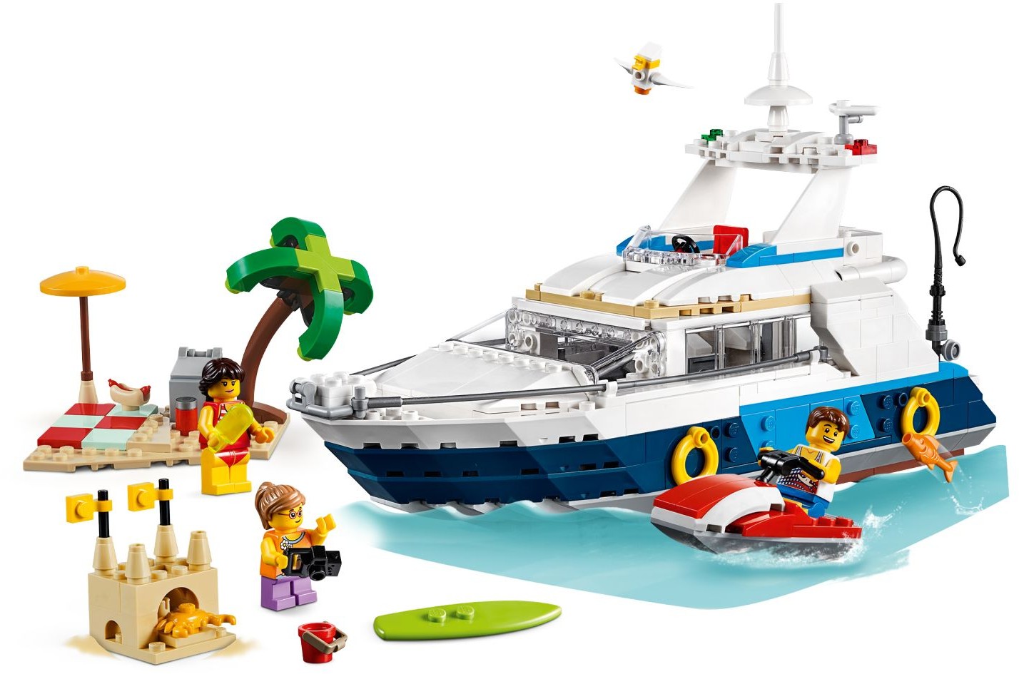 LEGO 31083 Cruising Adventures Yacht, Beach House & Helicopter