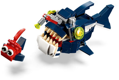 LEGO 31088 Deep Sea Creatures 3-in-1 Shark, Squid, Anglerfish Building Set