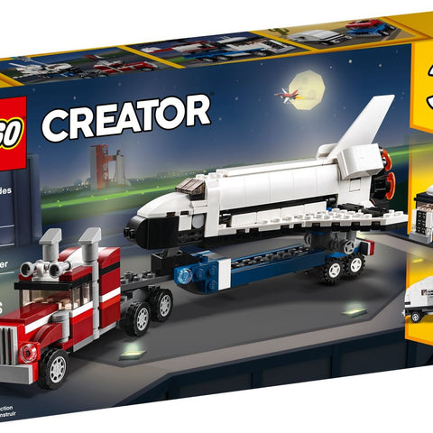 LEGO 31091 Shuttle Transporter: 3-in-1 Space Shuttle, Helicopter & Car Toy - Auzzistore
