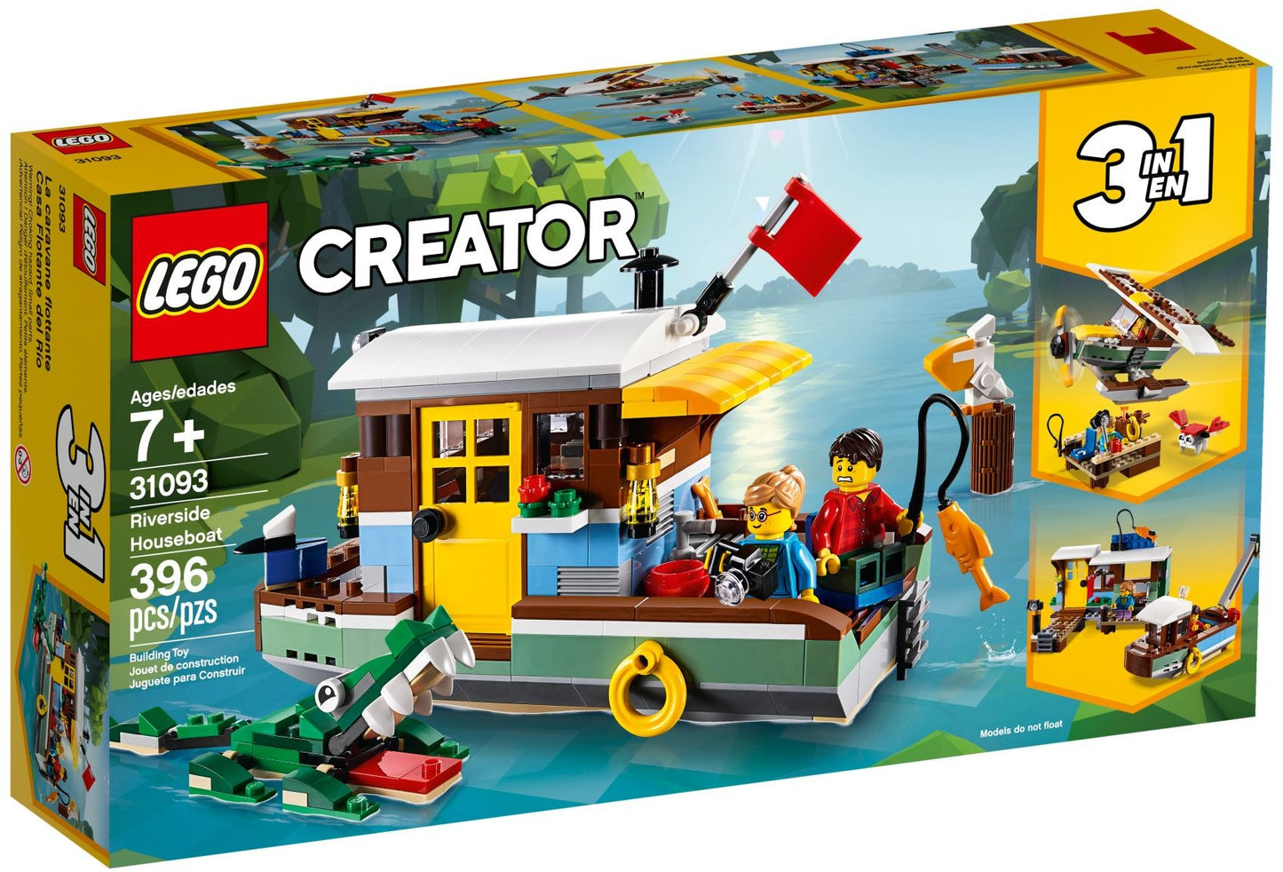 LEGO Creator 3 IN 1 Riverside Houseboat Set (31093)