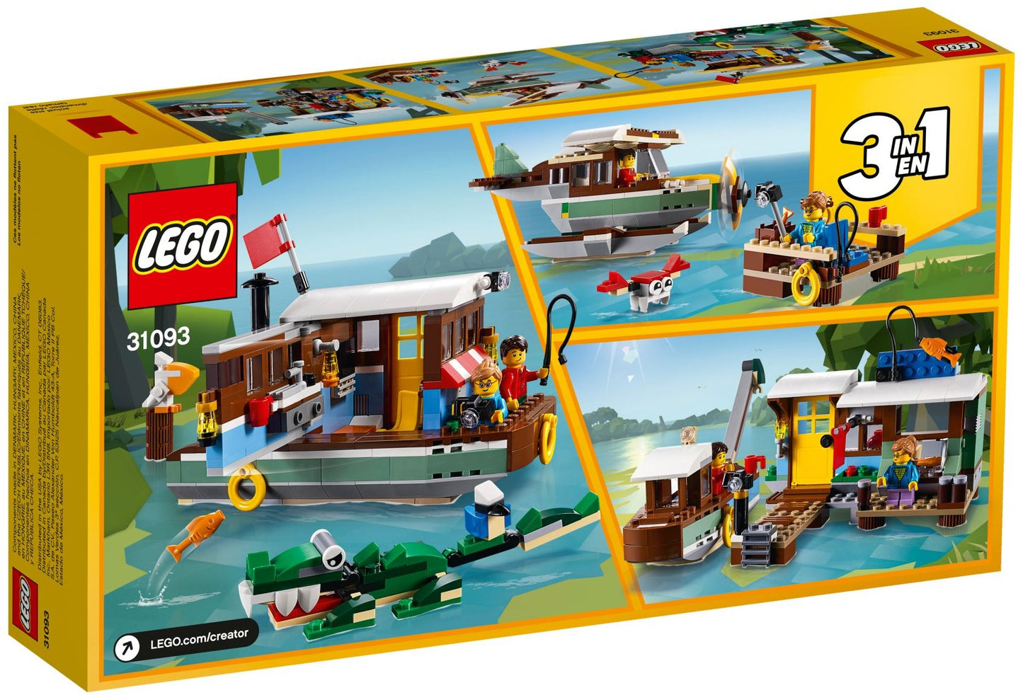 LEGO Creator 3 IN 1 Riverside Houseboat Set (31093)