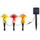 Infinity X1 Solar Landscape Light Glass Mushroom 3 Pack - Hand Blown Artisan Glass, Solar Rechargeable, 5 Lumen Output
