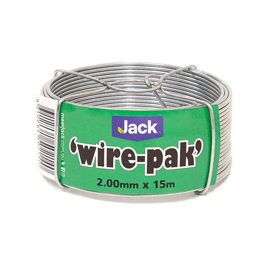 Jack Galvanised Tie Wire 2mm x 15m Steel Superlight Easy Use - Auzzistore