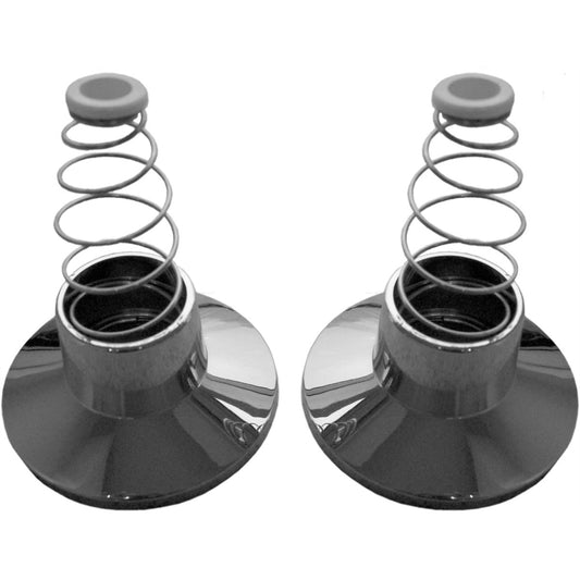 Shaw Mason Wall Flange - 165mm x 65mm - Plastic - Chrome Plated - 2 Pack - Auzzistore