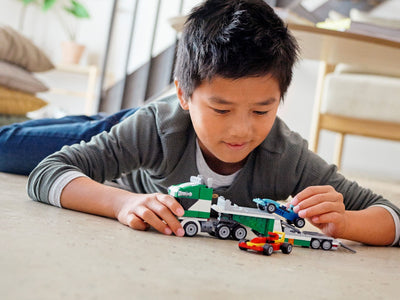 LEGO 31113 Race Car Transporter: Truck, Crane & Tugboat 3in1